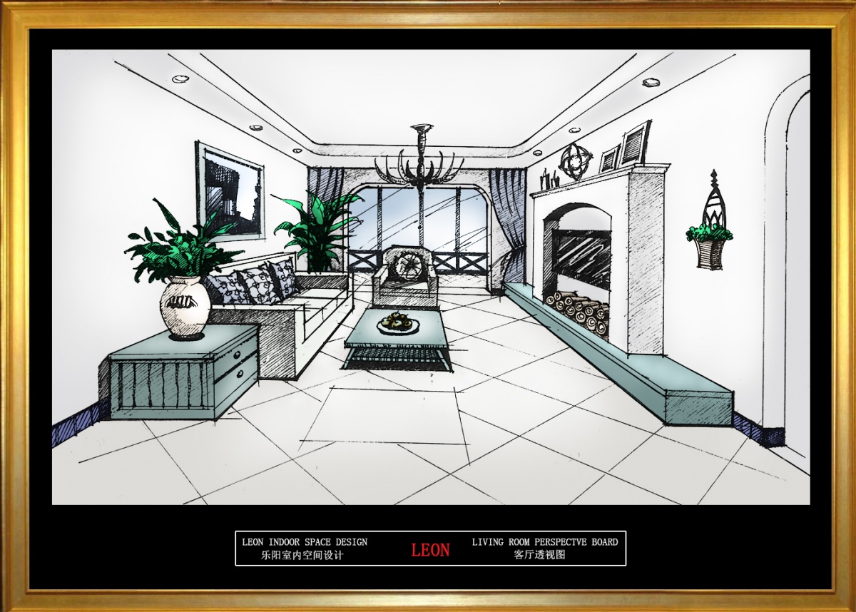 马克笔室内透视图|空间|家装设计|敖珍 - 原创作品 - 站酷 (ZCOOL)