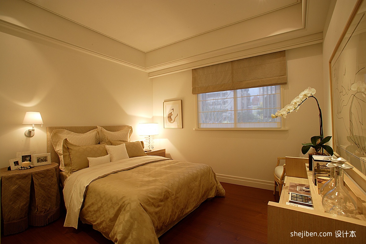 暖色调打造优雅的现代卧室 - 居美学馆设计效果图 - 躺平设计家