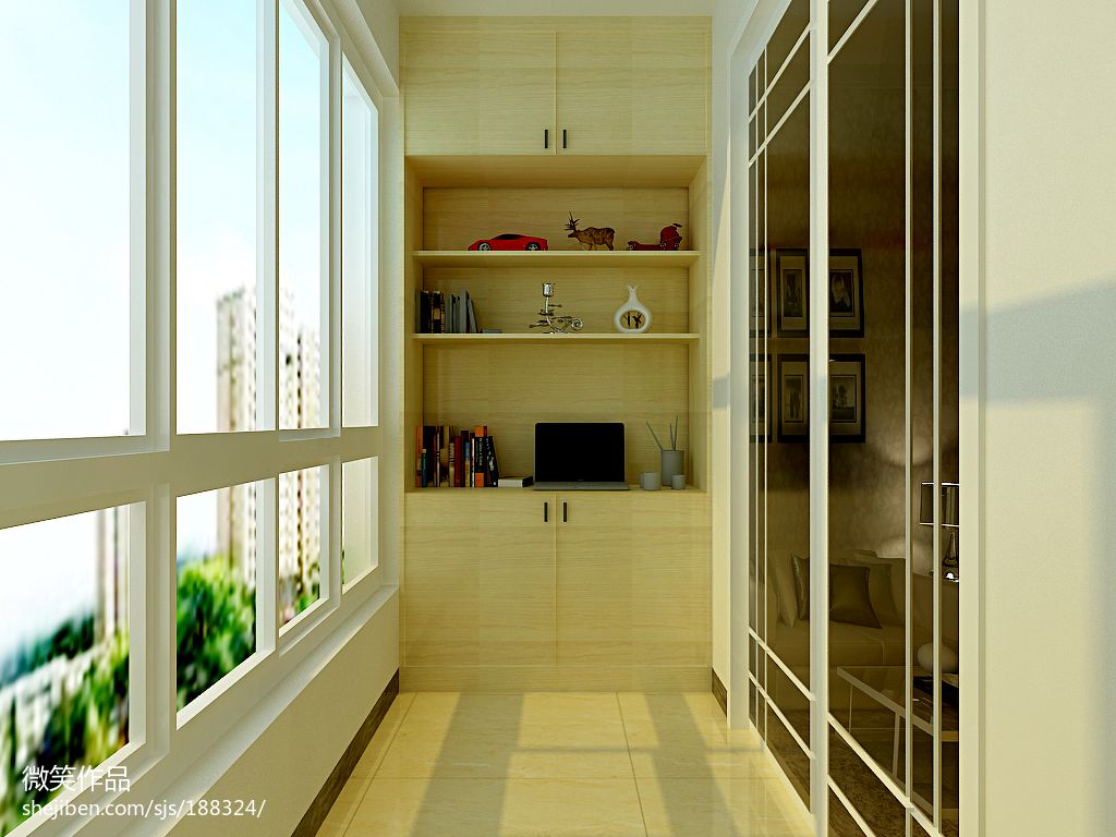 三居室现代风靠窗餐边柜-家居美图_装一网装修效果图