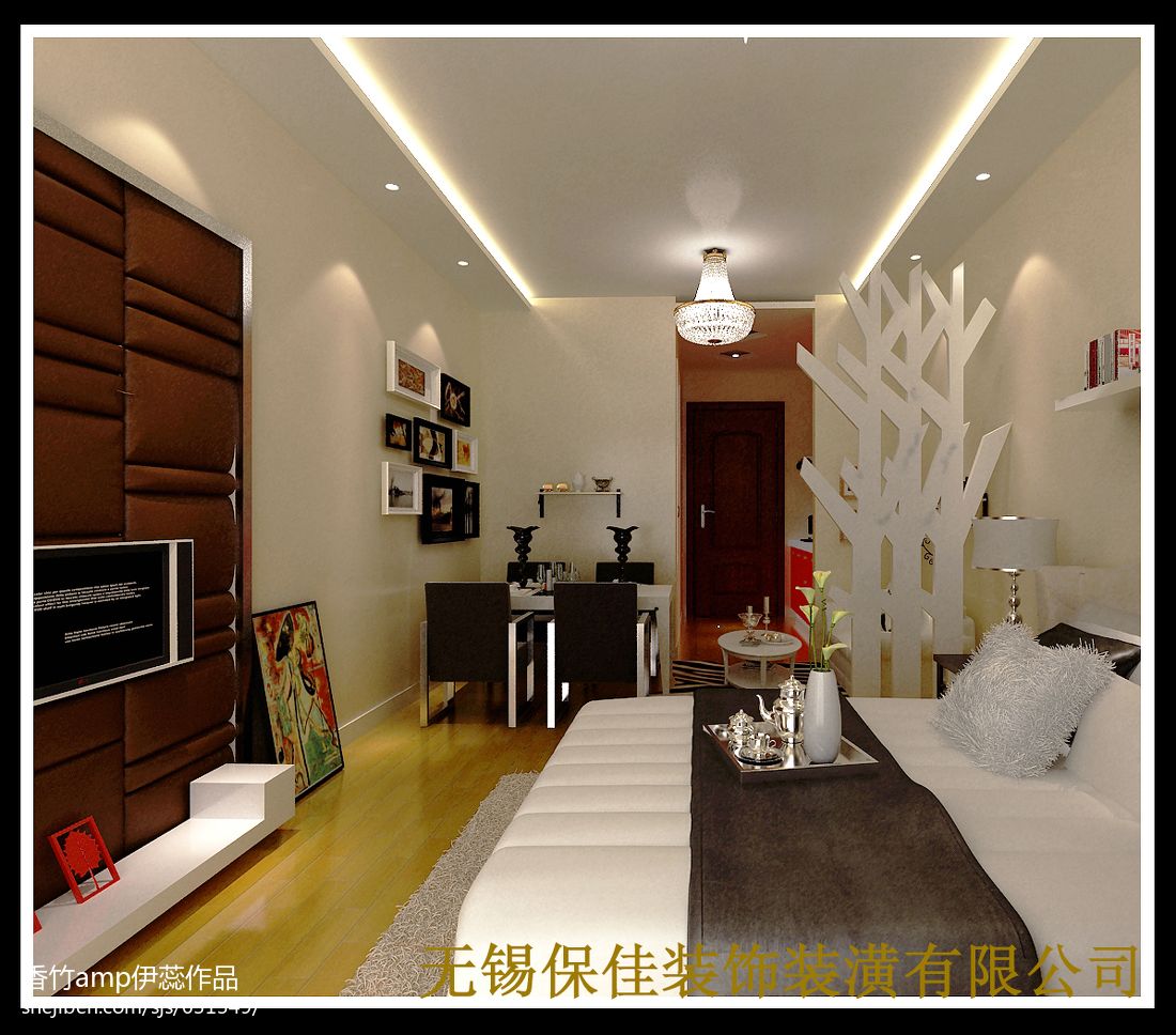 小公寓_现代小卧室家具摆设装修设计效果图
