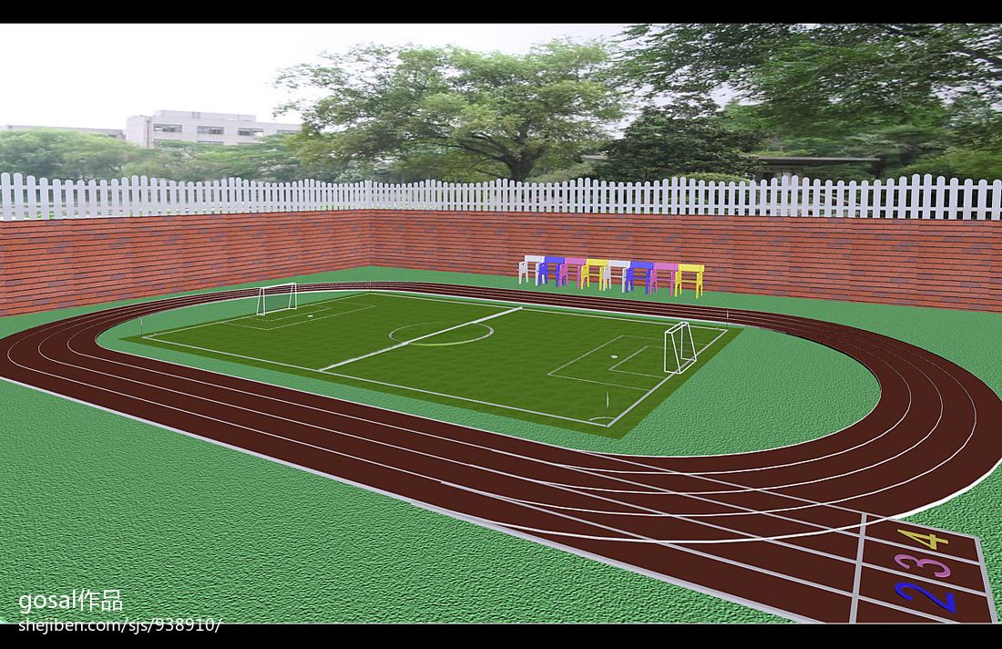 大昌汉幼儿园室外足球场操场设计 – 设计本装
