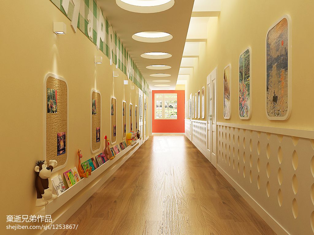 幼儿园展示墙装修效果图 – 设计本装修效果图