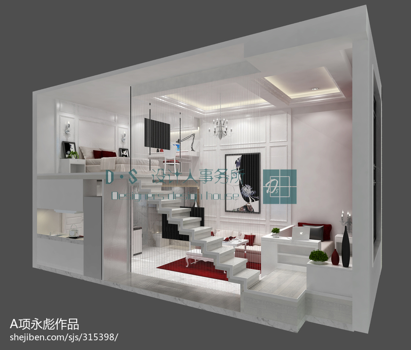 上海 loft楼盘 公寓样板房_1269334 – 设计本装