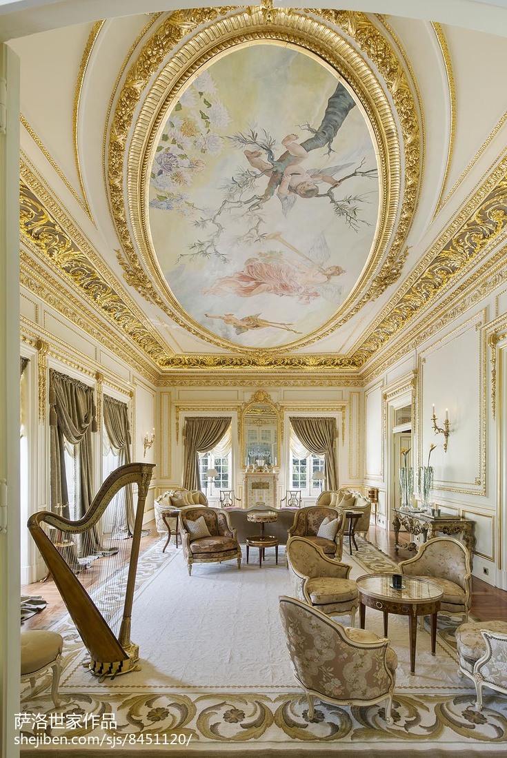 宫殿式别墅客厅设计图图片