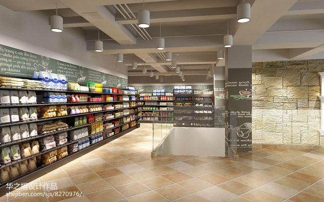 购物空间600平米装修案例_效果图 每一角落精品超市 设计本