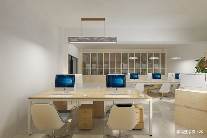 办公空间20平米装修案例_效果图 - 办公室 - 设计本