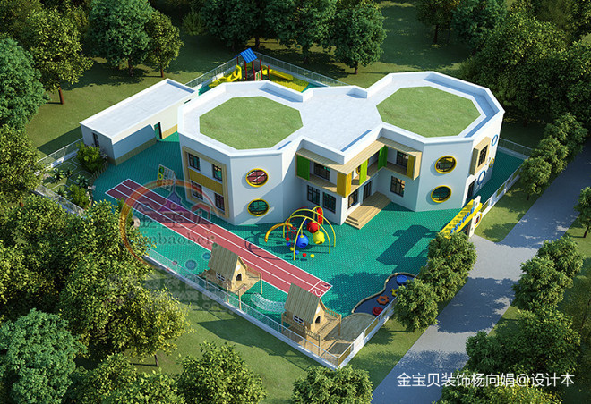 新疆幼儿园外观设计效果图