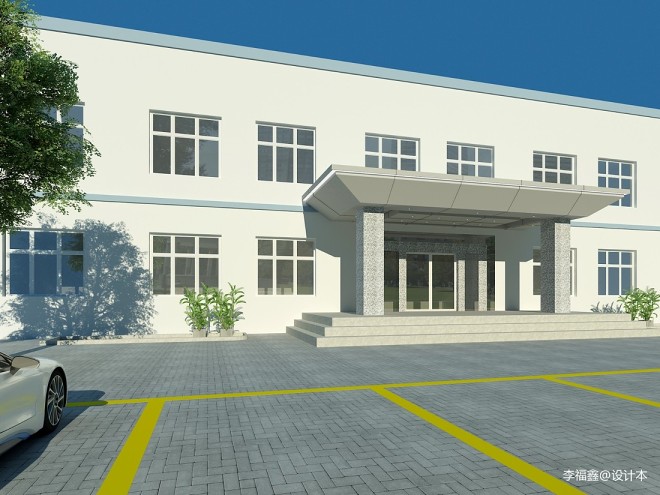 办公空间5000平米装修案例_效果图 - 工厂办公楼设计
