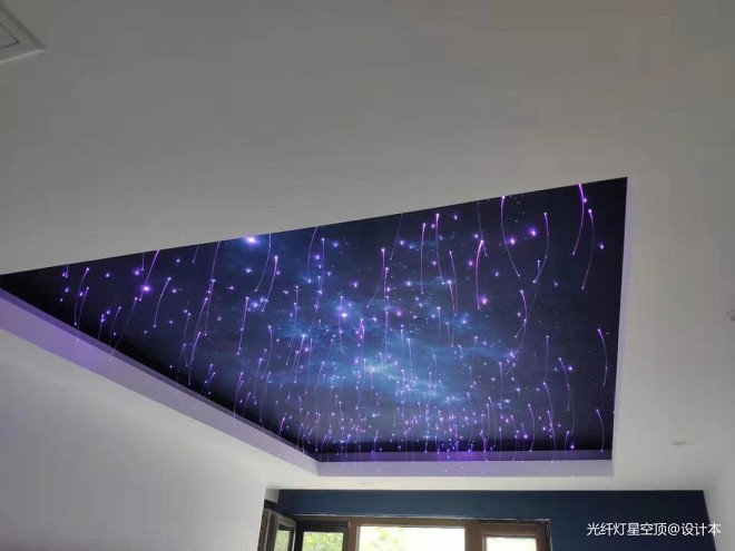 10万元商业展示500平米装修案例_效果图 - 光纤星空顶 - 设计本