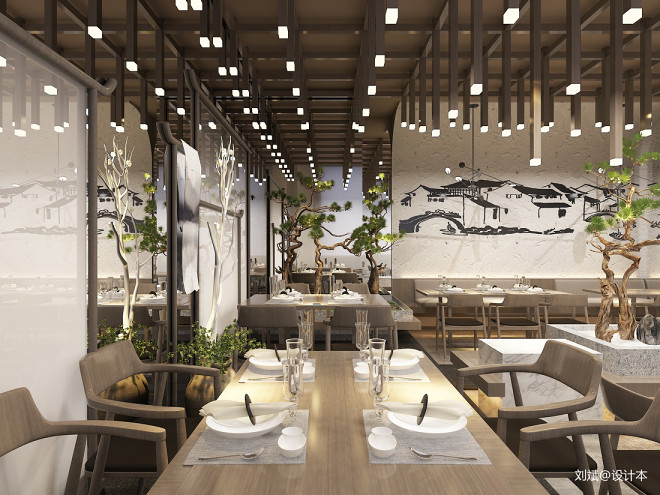 沈阳江南小馆新中式餐厅设计