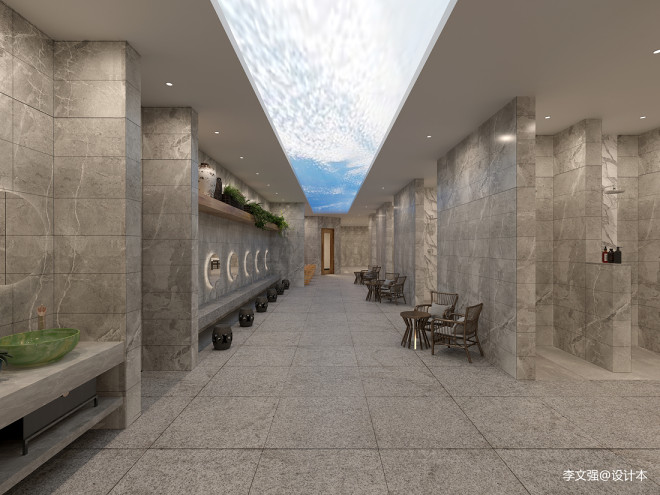 休闲空间1500平米装修案例_效果图 维也纳洗浴中心 设计本
