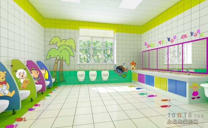 幼儿园卫生间 – 设计本装修效果图