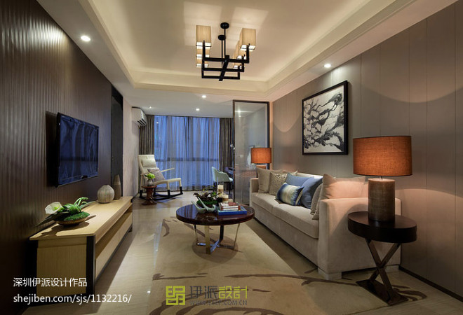 惠州中梁地产现代样板房设计-装修设计效果图