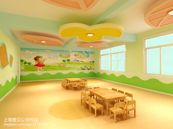 山东幼儿园-装修设计效果图-上海壹贝公司设计