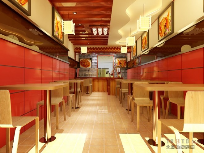 中式快餐店装修设计小院装修设计图片10