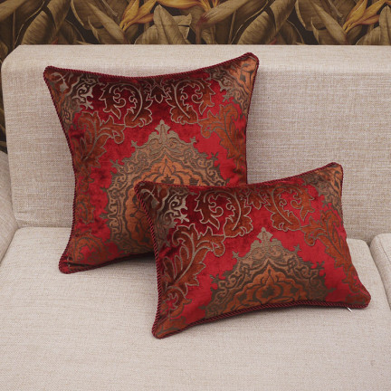 红色典雅欧式奢华欧式床头大靠背沙发靠垫抱枕