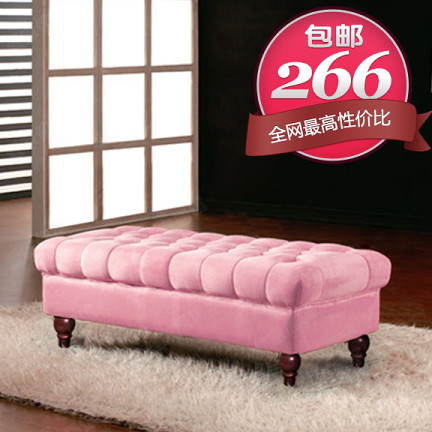 热卖出口韩国布艺沙发凳 床尾凳 服装店换鞋凳