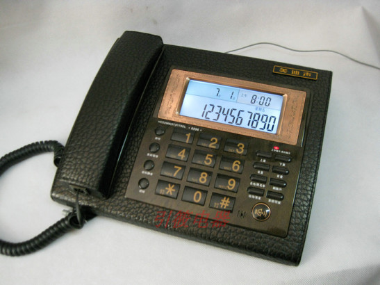 美迪声电话机 6896超大电话机 多功能真皮 总裁
