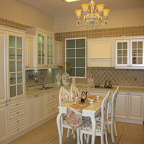厨房橱柜欧式白色白色欧式整体橱柜图片11