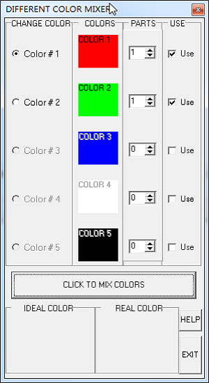 色彩混合器(Different Color Mixer) v1.0 绿色英文版下载0