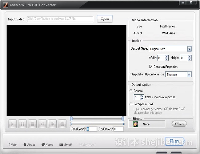 Aoao SWF to GIF Converter(SWF格式转换GIF) v3.1 英文版下载0