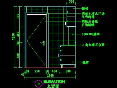 厨房实例CAD祥图13--CAD空间素材