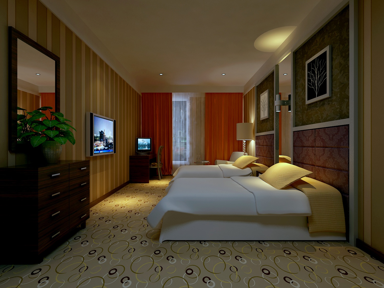 酒店房间|空间|家装设计|室内设计盈盈 - 原创作品 - 站酷 (ZCOOL)