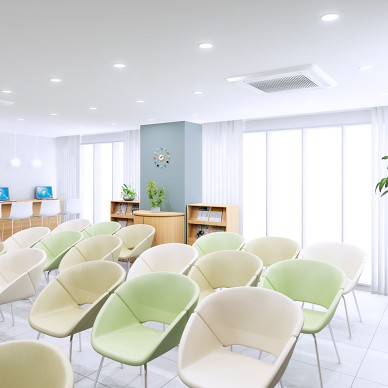 东京都某医疗诊所设计方案-等候厅