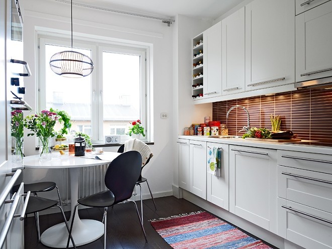 2017现代风格小户型整体8平米家居厨房餐厅橱柜装修效果图欣赏