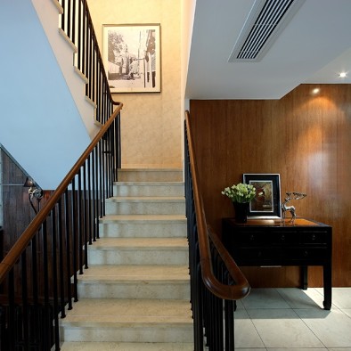 中式古典样板房楼梯装修效果图