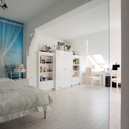 地中海风格复式家卧室隔断装修效果图