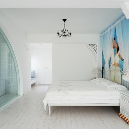 地中海风格复式家卧室带洗手间设计
