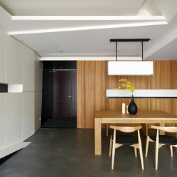 现代风格室内设计台北钜虹建设餐厅原木家具装修效果图