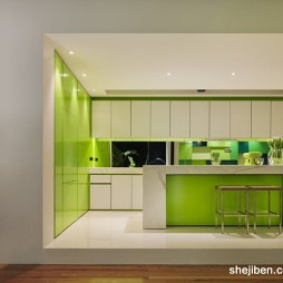 澳大利亚墨尔本度假别墅设计混搭厨房玄关隔断装修效果图