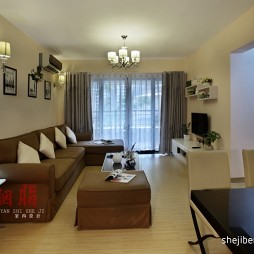 广州胭脂设计现代简约客厅窗帘装修效果图