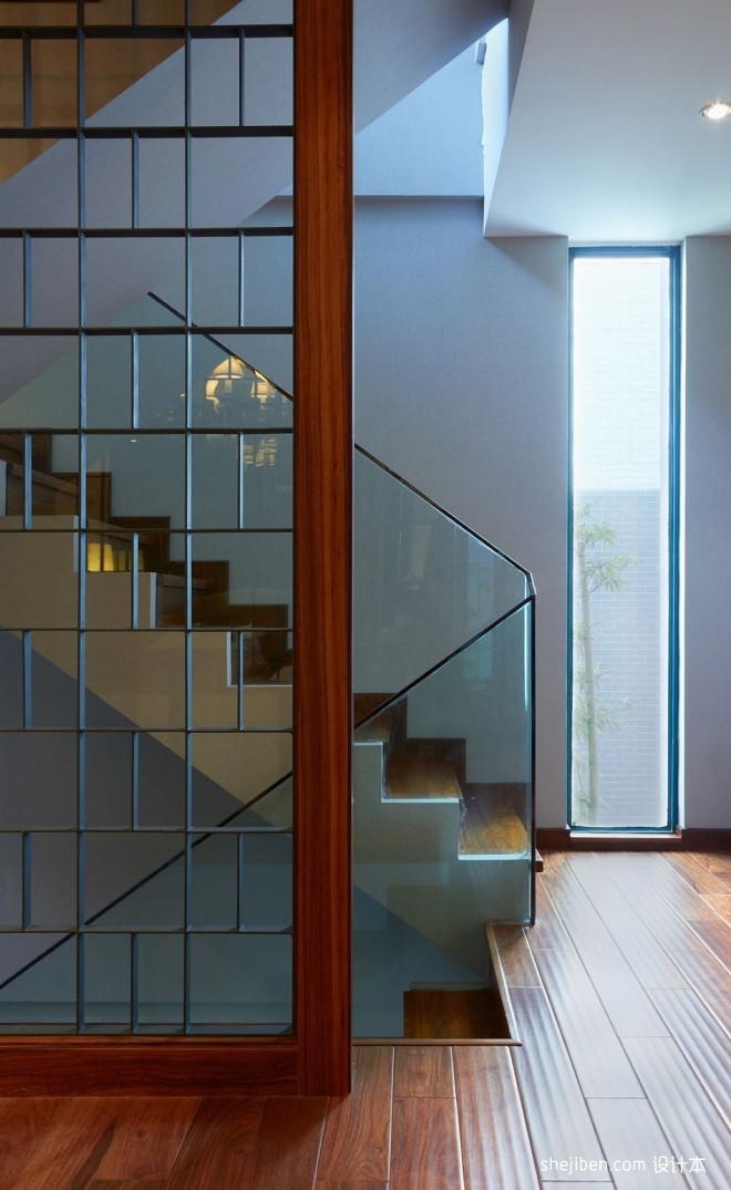 镇江馨海家园独栋室内设计楼梯间装修效果图