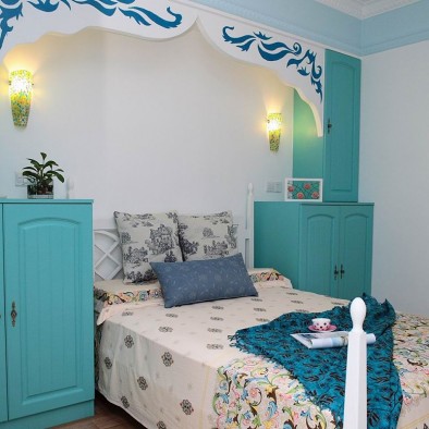2017地中海风格二居室适合女孩儿童房背景墙设计装修效果图片