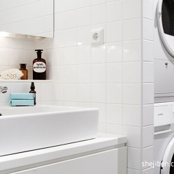 10万打造清爽舒适的纯净之家现代洗手盆装修效果图