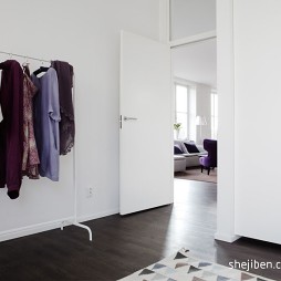10万打造清爽舒适的纯净之家现代卧室隐形门衣柜装修效果图