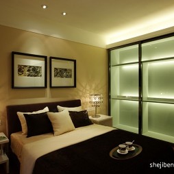 东莞世纪城三期现代住宅室内设计卧室衣柜装修效果图