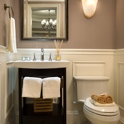 欧式风格高档时尚样板房主卫生间洗手盆装修效果图片