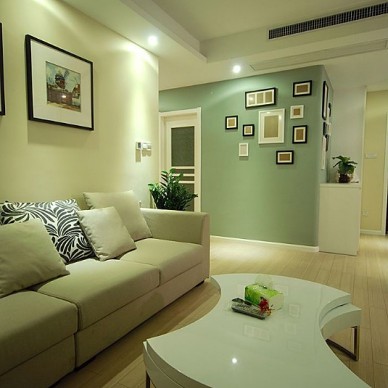 小清新客厅绿色家装效果图