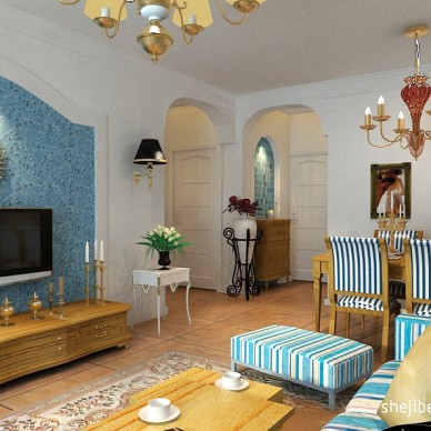 法国地中海风格客厅空间设计