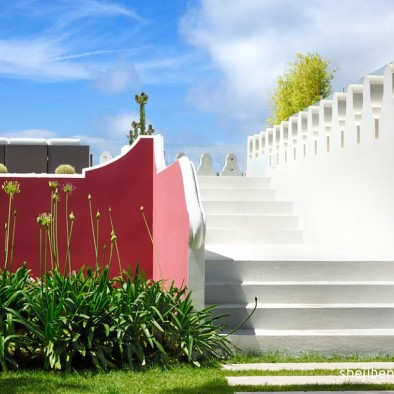 浪漫地中海风情别墅花园楼梯装修效果图