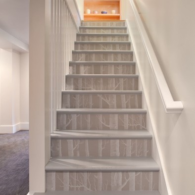 2017现代风格别墅家装室内木质楼梯护栏装修效果图