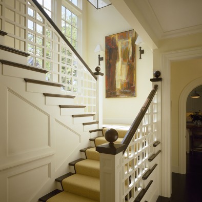 2017欧式风格二居室家庭整体实木楼梯间装修效果图