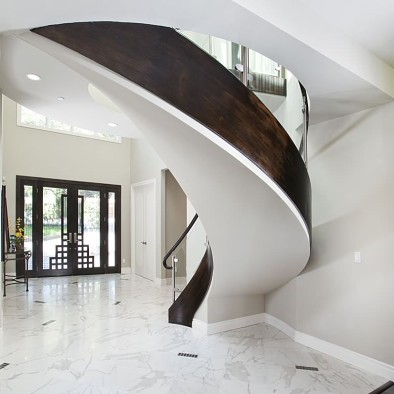 2017现代风格别墅豪华旋转式楼梯装修效果图片