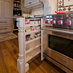 美式风格别墅厨房地板装修效果图片