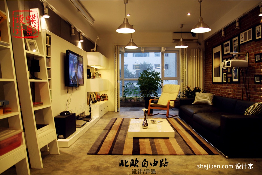 155平米复式楼客厅电视背景墙装修效果图