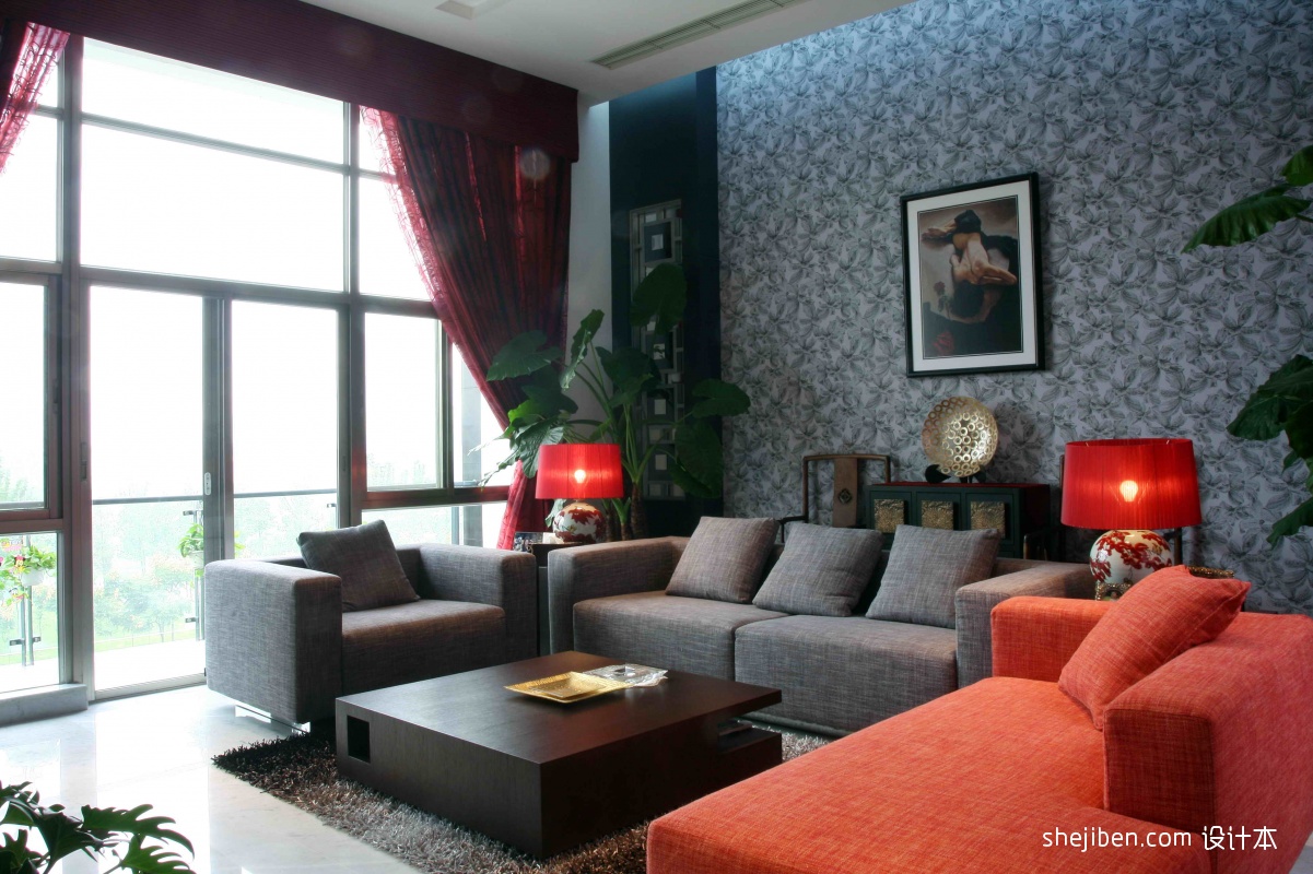 现代风格客厅沙发背景墙效果图片 欣赏